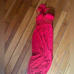 Red formal dress